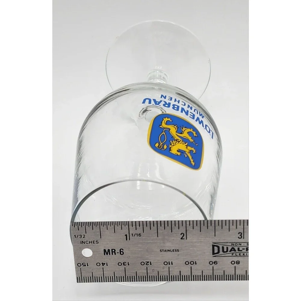 Lowenbrau Munch Stemmed Beer Tulip Glass ~ VTG